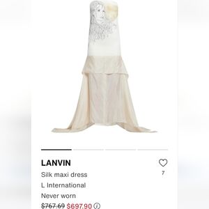 Lanvin evening dress . New with tag .AUTHENTIC LanVin .size 36 .maybe Fit 6 or 8